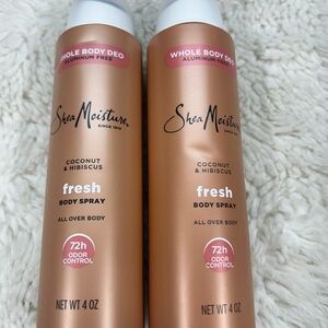 2 of SHEA MOISTURE Coconut & Hibiscus Whole Body Deo FRESH Body Spray 4oz